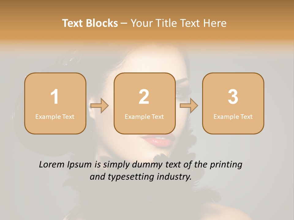 Hair Style Hairstyle Woman Plume PowerPoint Template