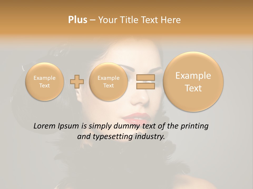 Hair Style Hairstyle Woman Plume PowerPoint Template