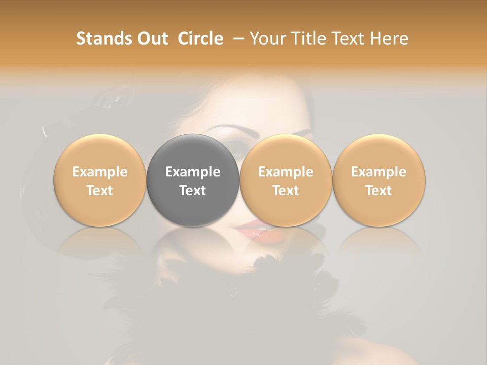 Hair Style Hairstyle Woman Plume PowerPoint Template