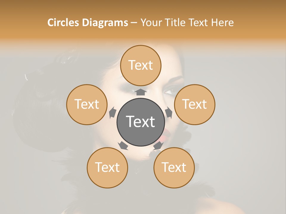 Hair Style Hairstyle Woman Plume PowerPoint Template