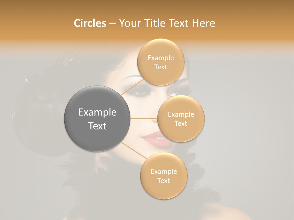 Hair Style Hairstyle Woman Plume PowerPoint Template