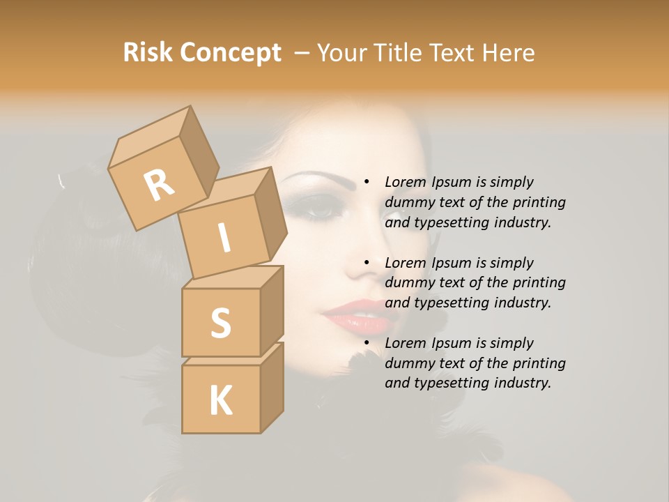 Hair Style Hairstyle Woman Plume PowerPoint Template