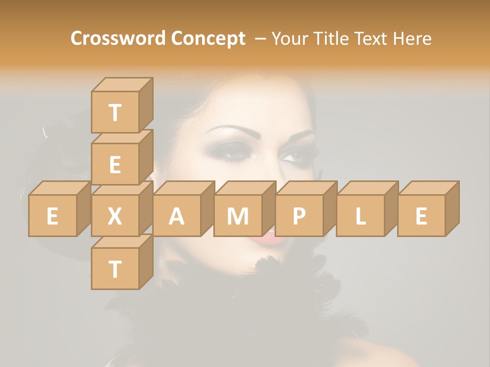 Hair Style Hairstyle Woman Plume PowerPoint Template