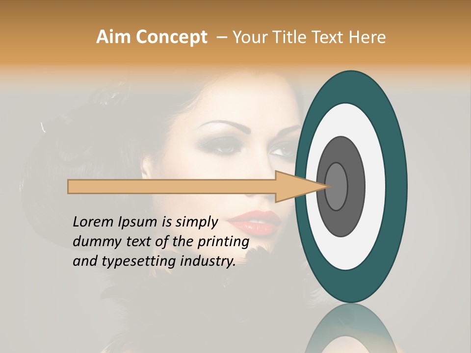 Hair Style Hairstyle Woman Plume PowerPoint Template