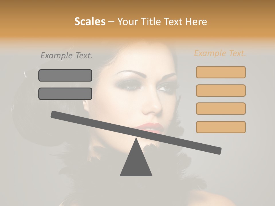 Hair Style Hairstyle Woman Plume PowerPoint Template