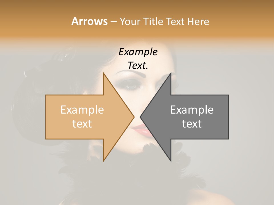 Hair Style Hairstyle Woman Plume PowerPoint Template