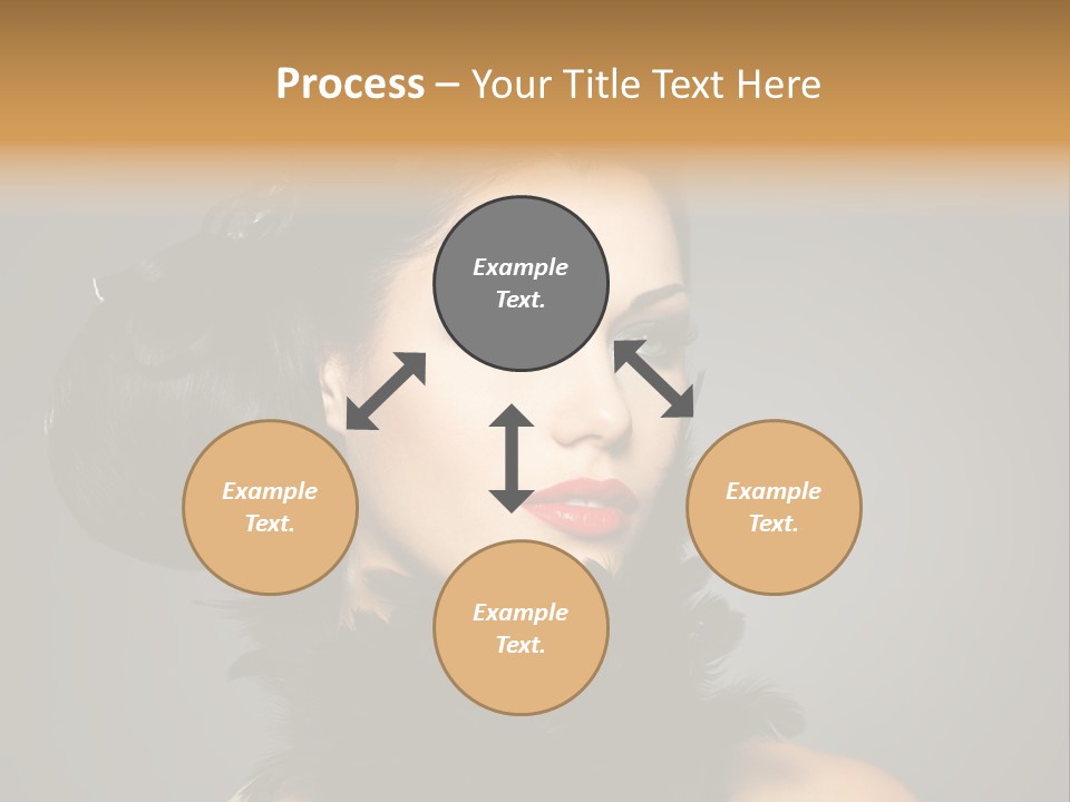 Hair Style Hairstyle Woman Plume PowerPoint Template