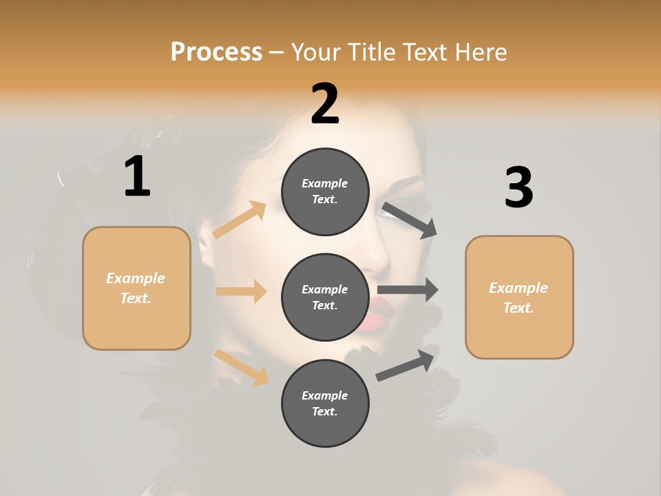 Hair Style Hairstyle Woman Plume PowerPoint Template