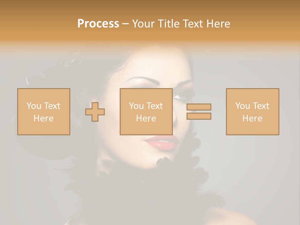 Hair Style Hairstyle Woman Plume PowerPoint Template