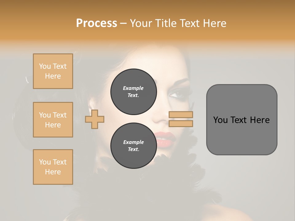 Hair Style Hairstyle Woman Plume PowerPoint Template