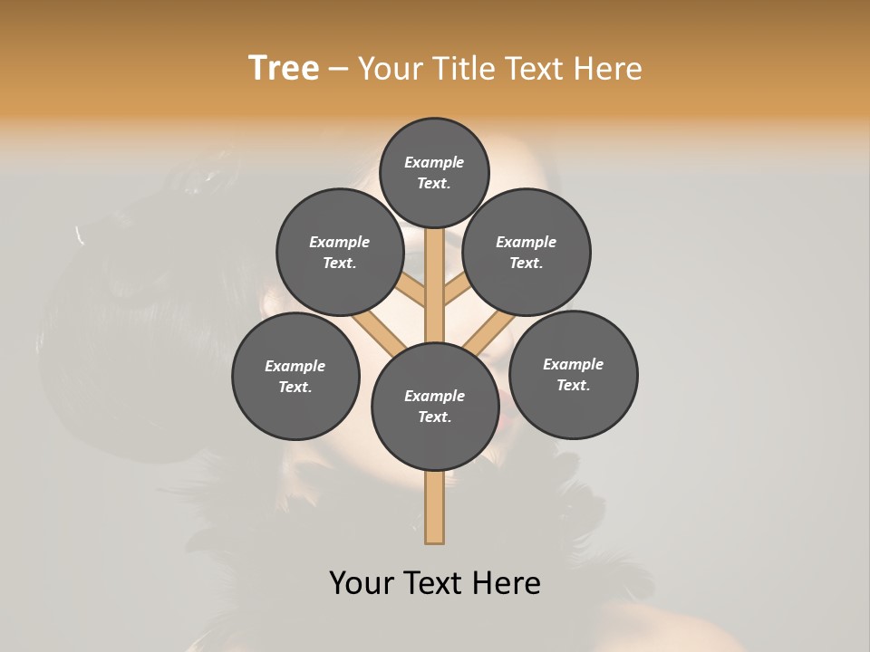 Hair Style Hairstyle Woman Plume PowerPoint Template