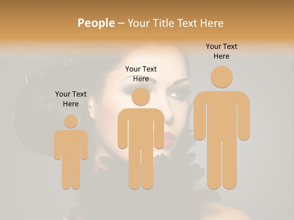 Hair Style Hairstyle Woman Plume PowerPoint Template