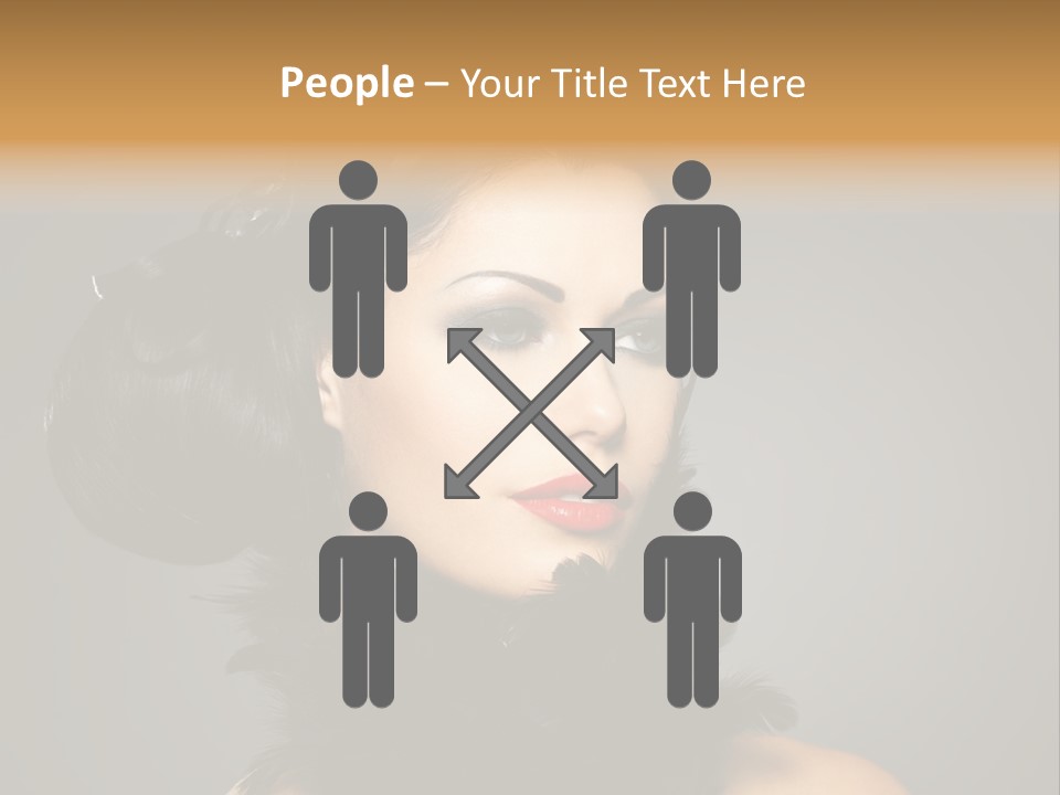 Hair Style Hairstyle Woman Plume PowerPoint Template