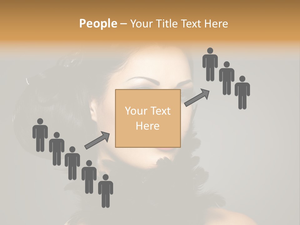 Hair Style Hairstyle Woman Plume PowerPoint Template