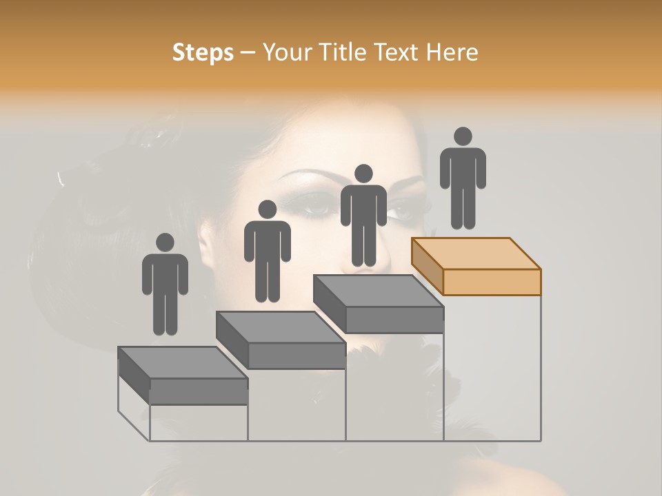 Hair Style Hairstyle Woman Plume PowerPoint Template