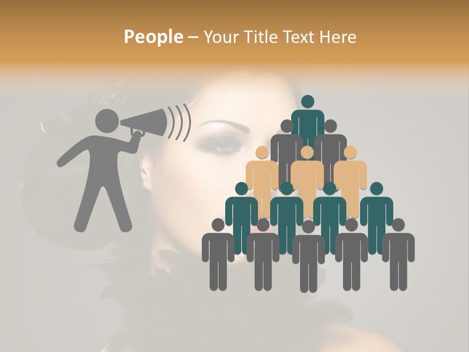 Hair Style Hairstyle Woman Plume PowerPoint Template