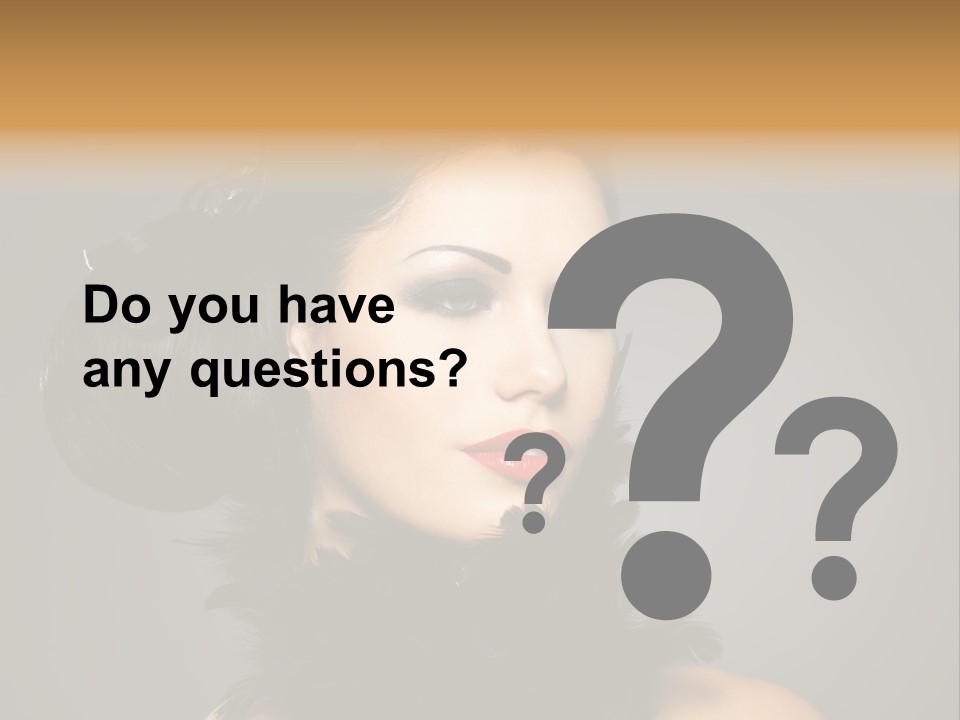 Hair Style Hairstyle Woman Plume PowerPoint Template