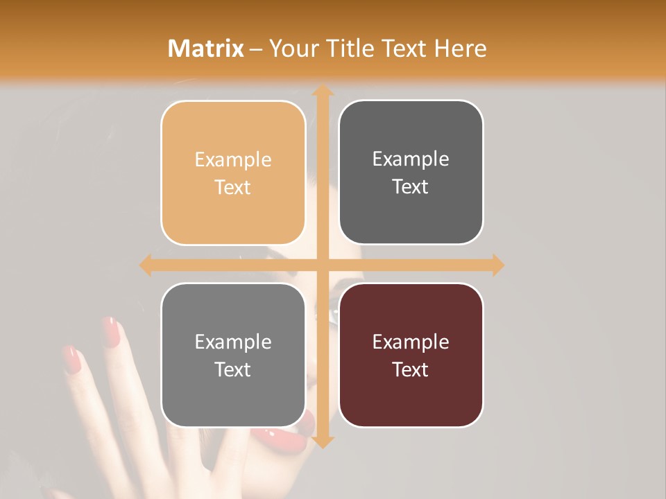 Brunette Black Hairs Plume PowerPoint Template