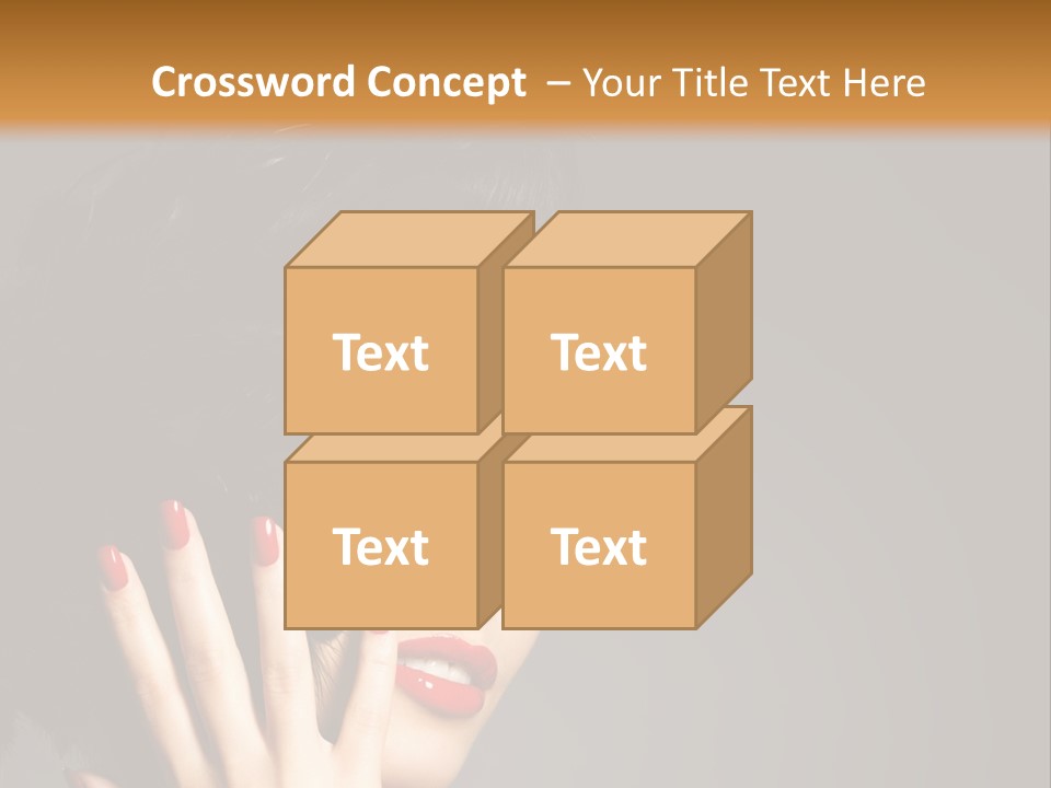 Brunette Black Hairs Plume PowerPoint Template