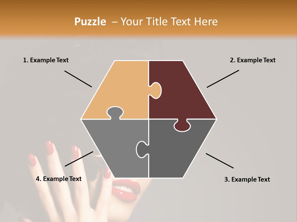 Brunette Black Hairs Plume PowerPoint Template