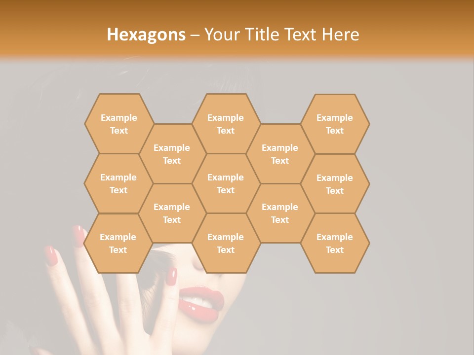 Brunette Black Hairs Plume PowerPoint Template