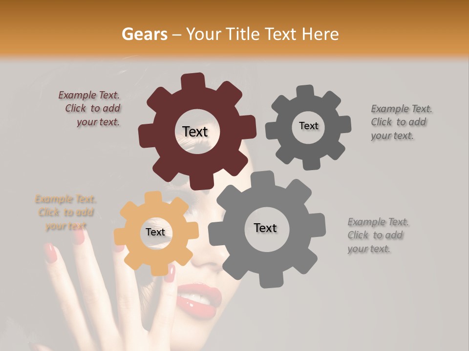 Brunette Black Hairs Plume PowerPoint Template