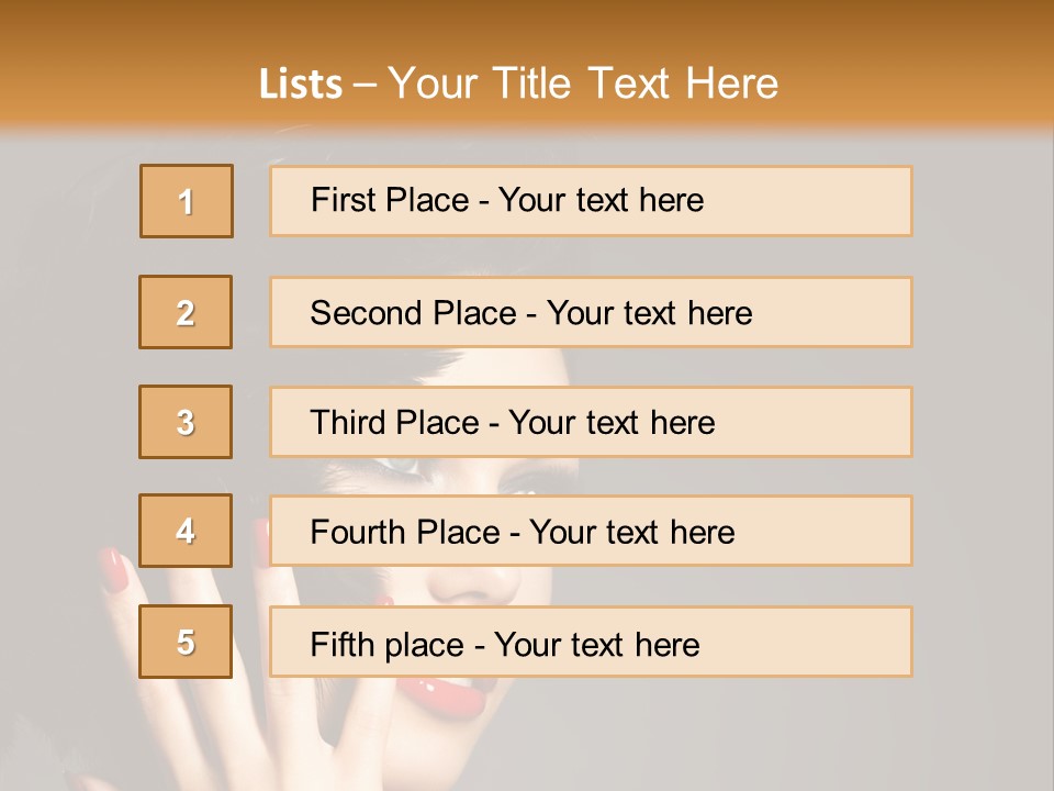 Brunette Black Hairs Plume PowerPoint Template