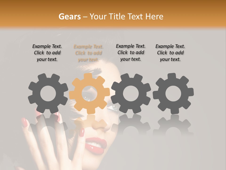 Brunette Black Hairs Plume PowerPoint Template