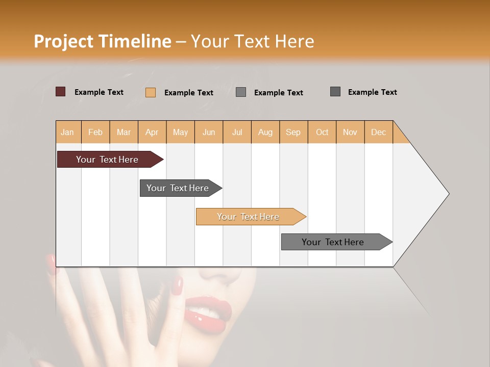 Brunette Black Hairs Plume PowerPoint Template