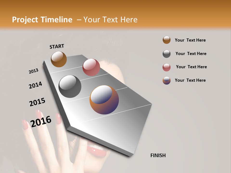 Brunette Black Hairs Plume PowerPoint Template