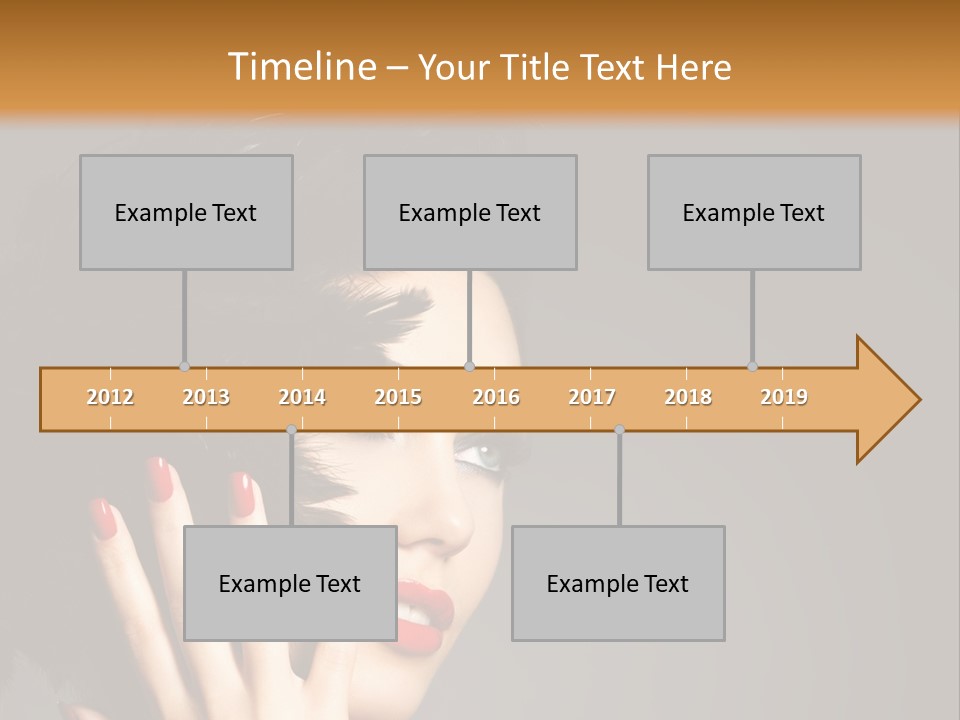 Brunette Black Hairs Plume PowerPoint Template