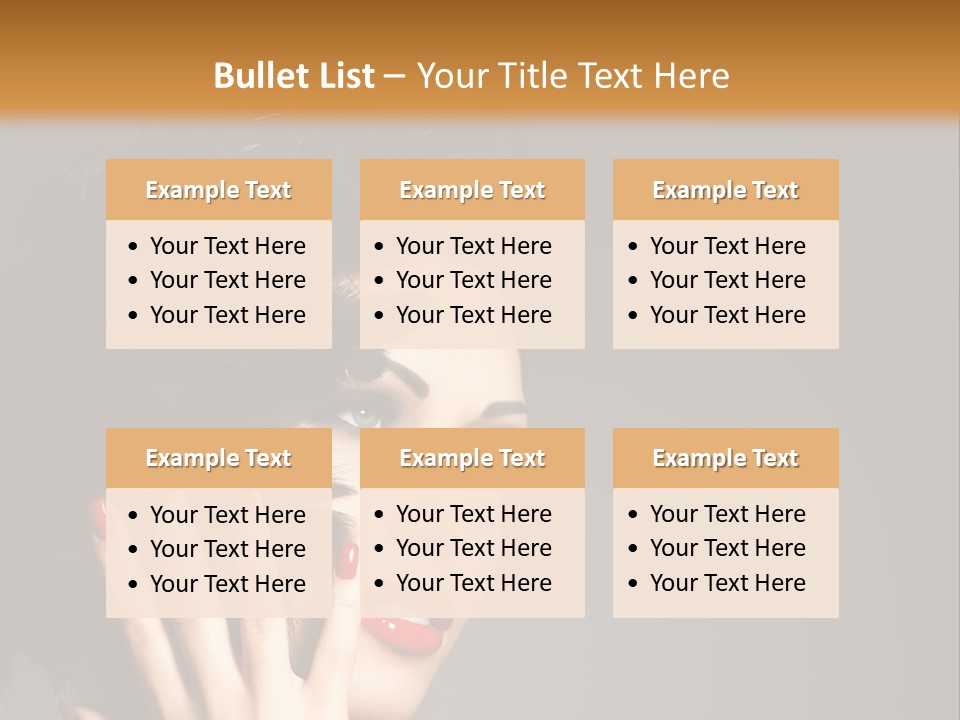 Brunette Black Hairs Plume PowerPoint Template