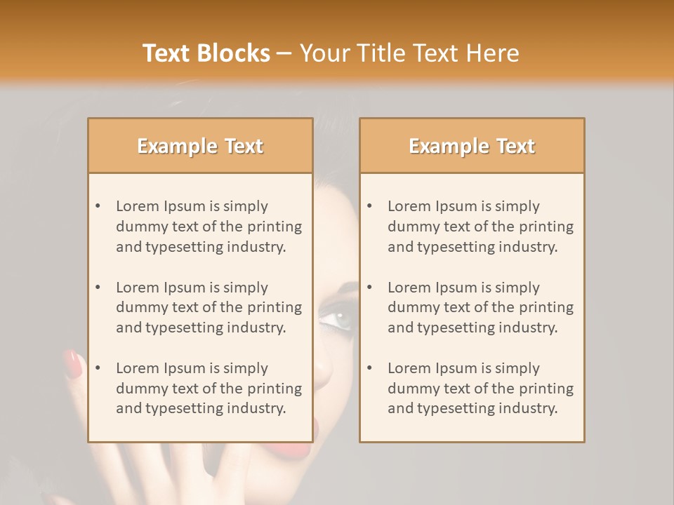 Brunette Black Hairs Plume PowerPoint Template