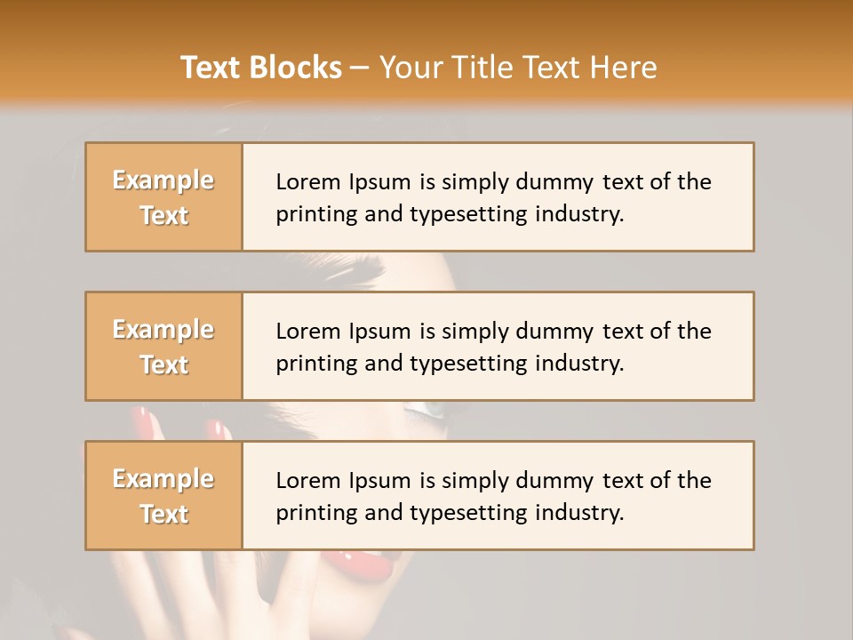 Brunette Black Hairs Plume PowerPoint Template