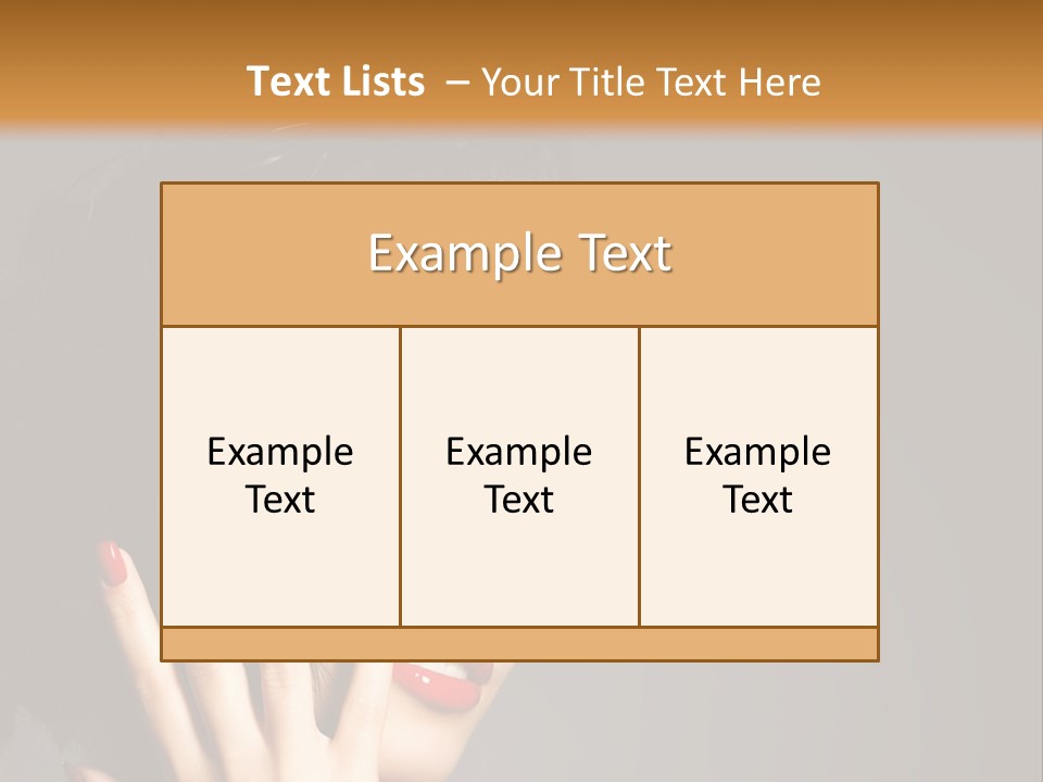 Brunette Black Hairs Plume PowerPoint Template