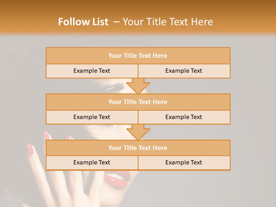 Brunette Black Hairs Plume PowerPoint Template