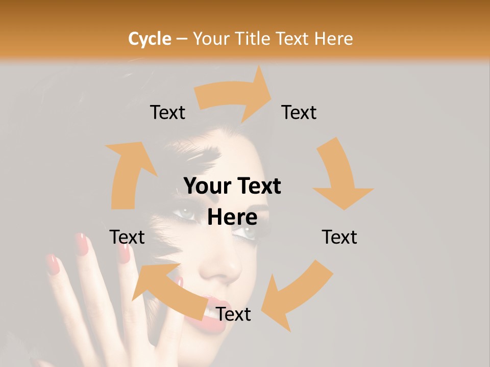 Brunette Black Hairs Plume PowerPoint Template