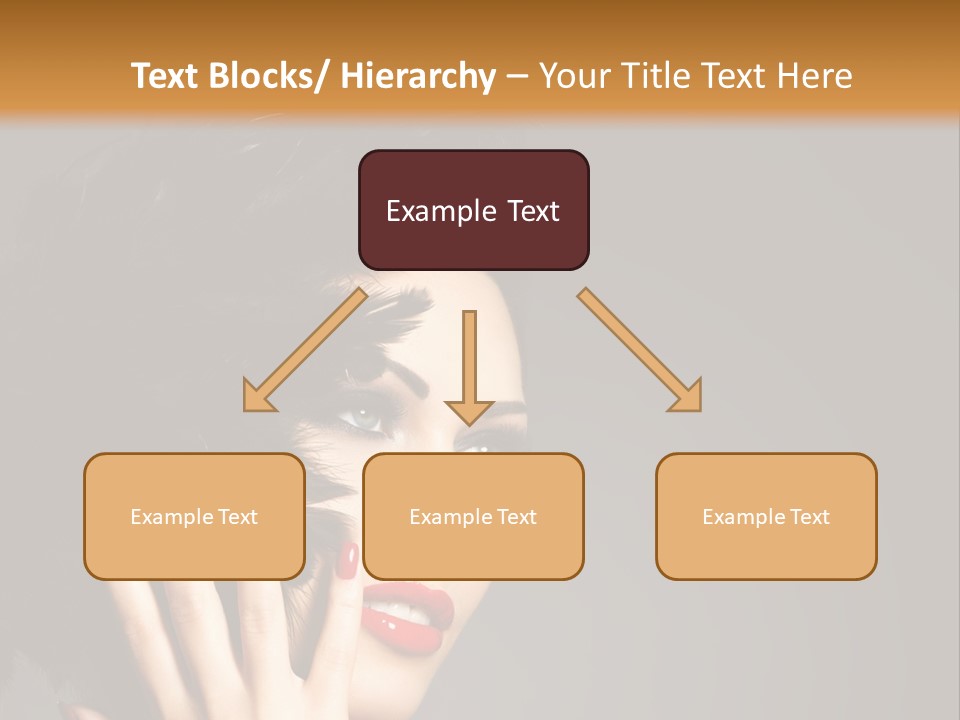 Brunette Black Hairs Plume PowerPoint Template