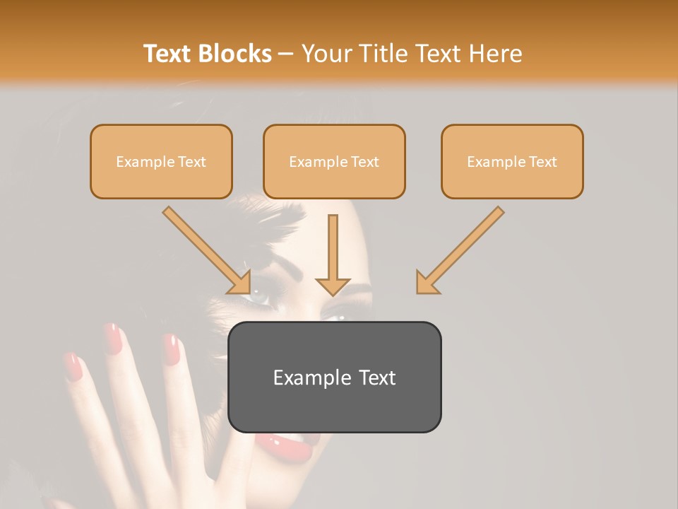 Brunette Black Hairs Plume PowerPoint Template