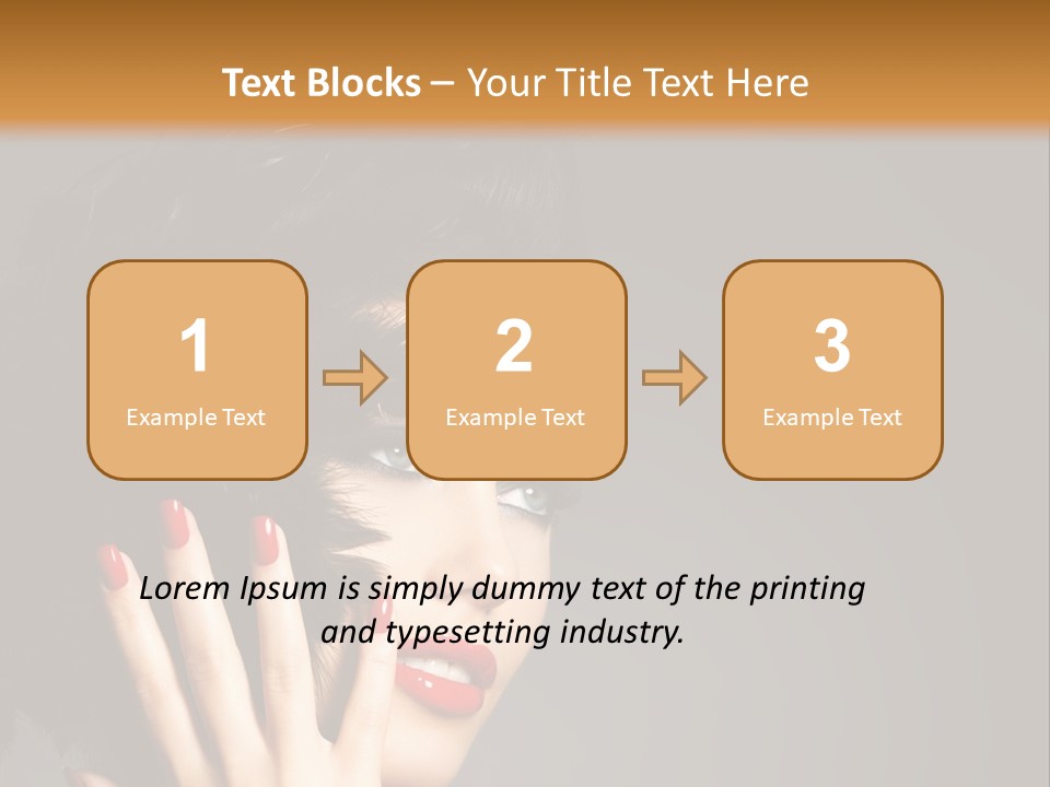 Brunette Black Hairs Plume PowerPoint Template