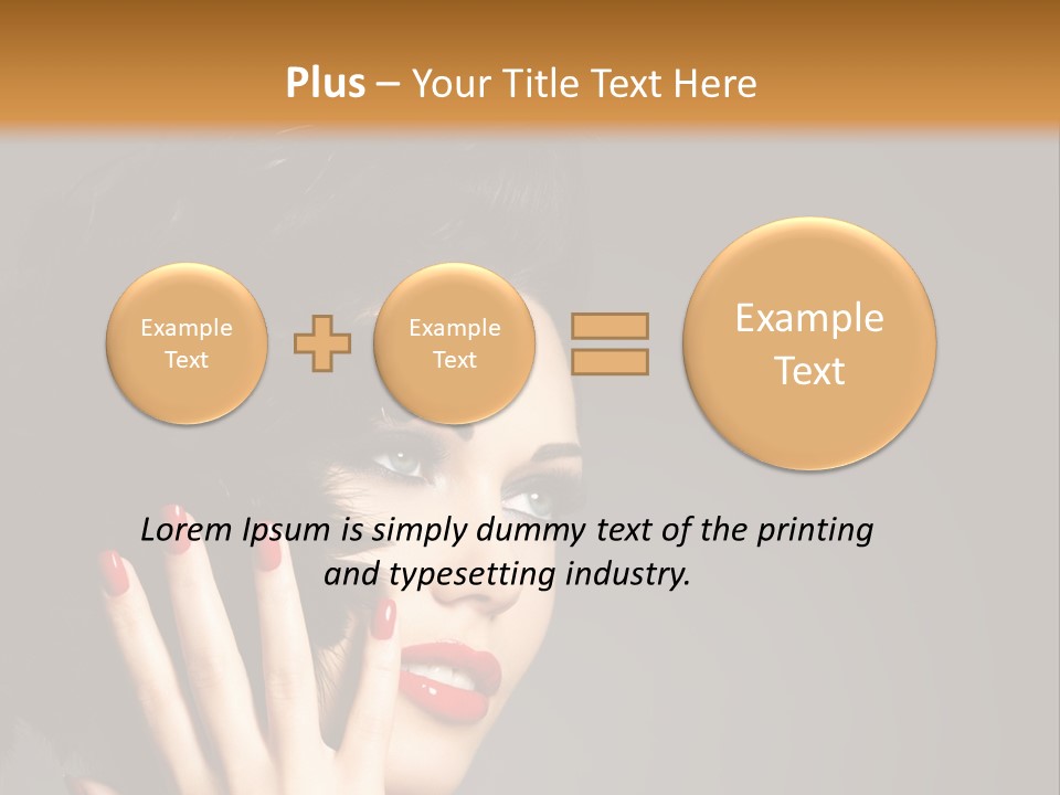 Brunette Black Hairs Plume PowerPoint Template