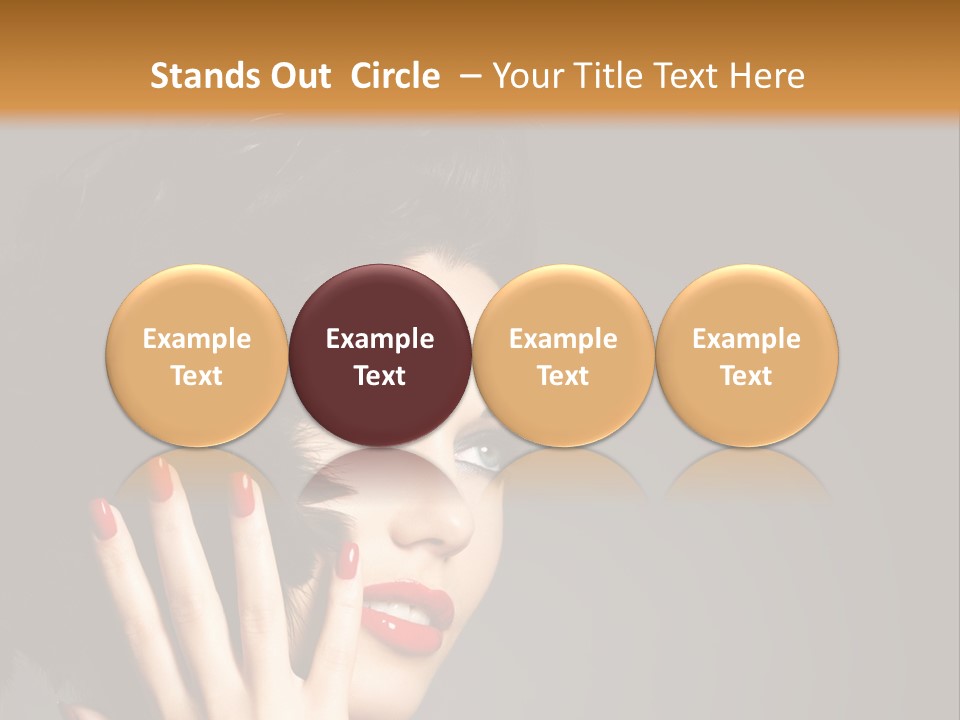 Brunette Black Hairs Plume PowerPoint Template