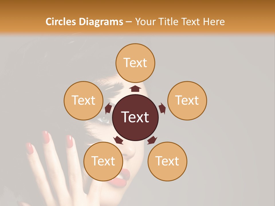 Brunette Black Hairs Plume PowerPoint Template