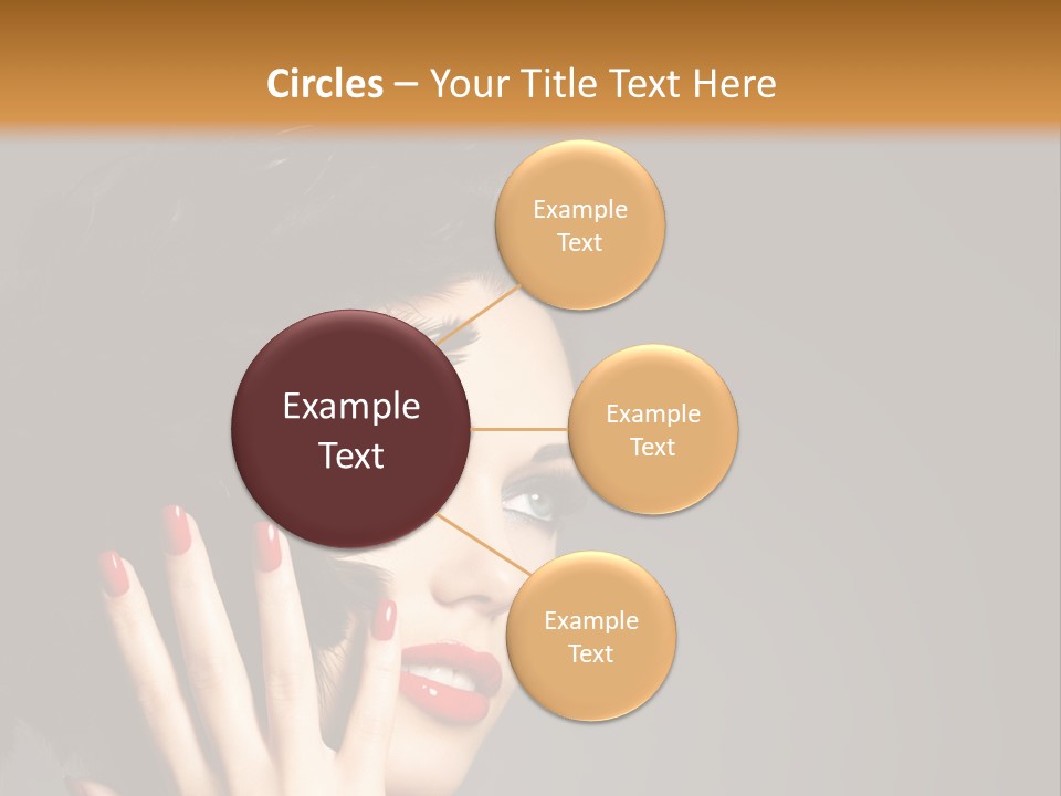 Brunette Black Hairs Plume PowerPoint Template