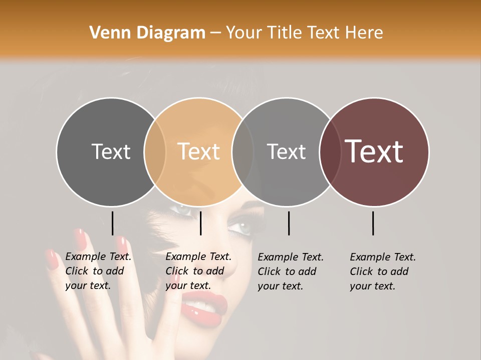 Brunette Black Hairs Plume PowerPoint Template