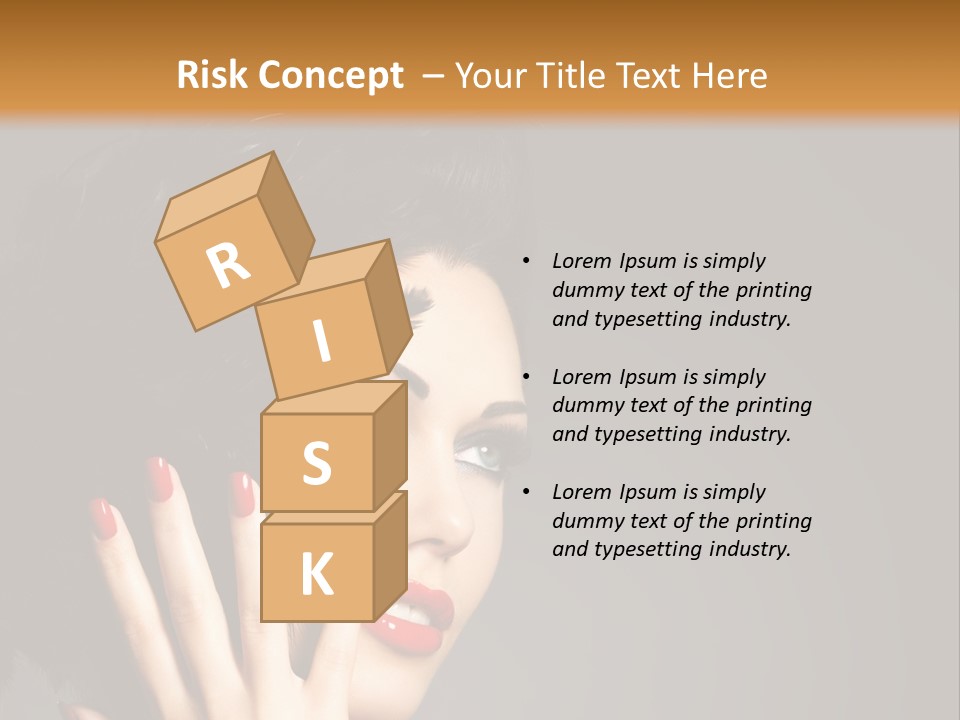 Brunette Black Hairs Plume PowerPoint Template