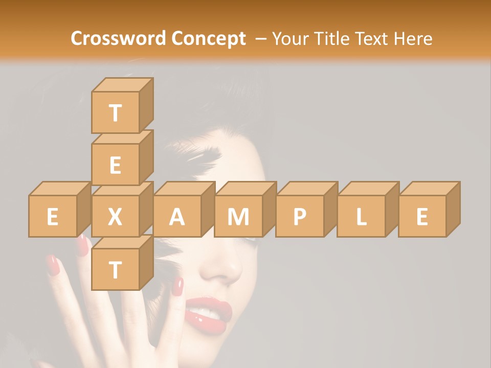 Brunette Black Hairs Plume PowerPoint Template