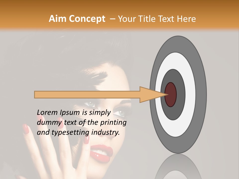 Brunette Black Hairs Plume PowerPoint Template