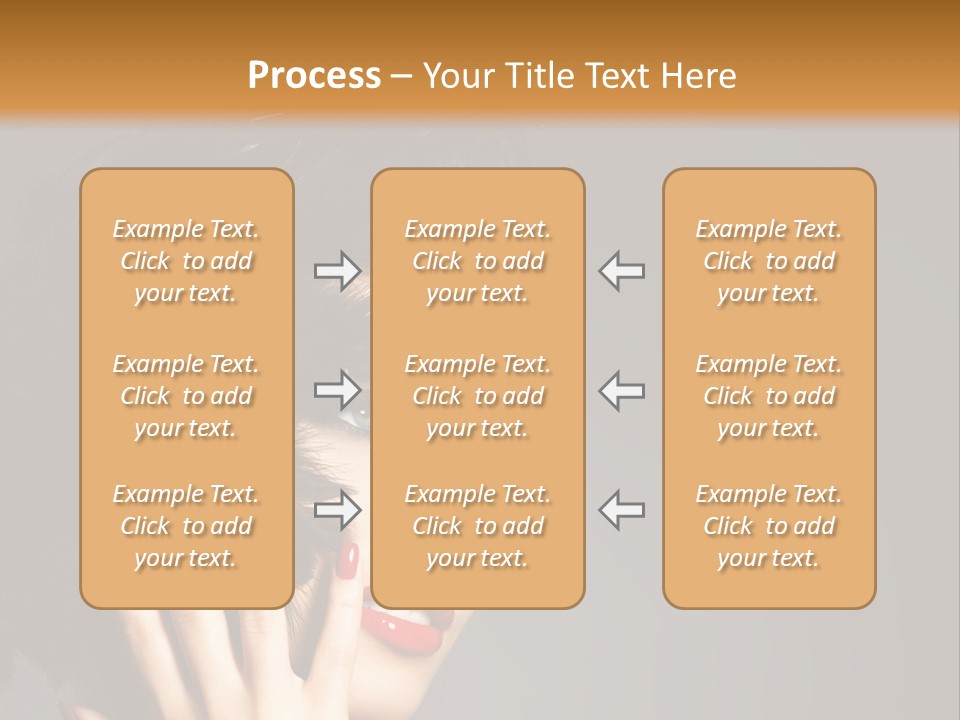 Brunette Black Hairs Plume PowerPoint Template