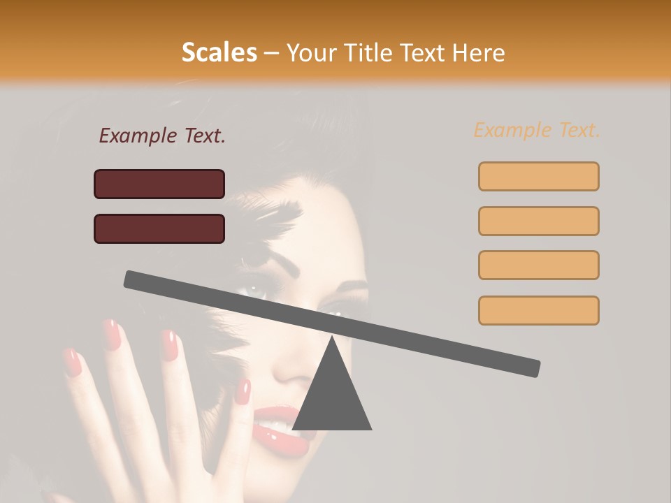 Brunette Black Hairs Plume PowerPoint Template